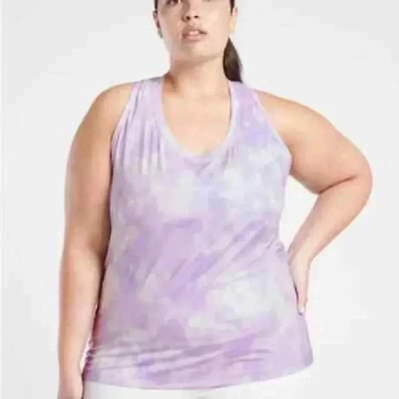 Athleta nitro printed tank lavender size 2X NWT - Picture 1 of 6